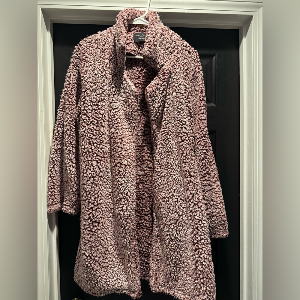 Love Tree Maroon Textured Jacket